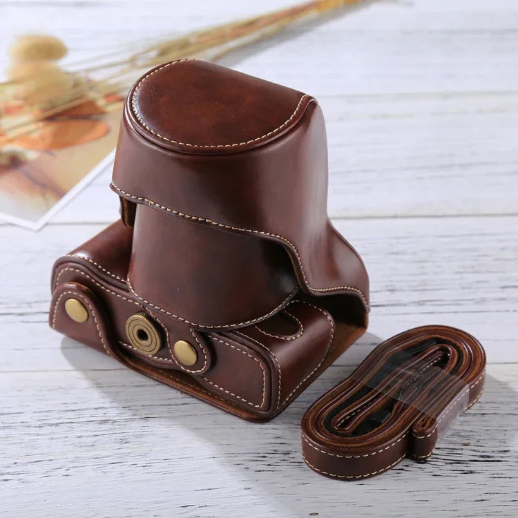 Bolsa de Capa Completa para Câmara em Pele PU com Correia para FUJIFILM X-A3 / X-A2/ X-M1 / X-A10 (Objetivas 16-50mm / 18-55mm / XF 35mm), Para FUJI X-A3