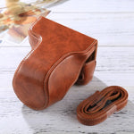 Bolsa de Capa Completa para Câmara em Pele PU com Correia para FUJIFILM X-A3 / X-A2/ X-M1 / X-A10 (Objetivas 16-50mm / 18-55mm / XF 35mm), Para FUJI X-A3