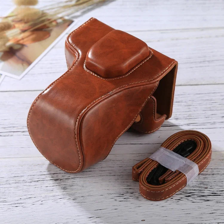 Bolsa de Couro PU para Câmara com Corpo Inteiro e Alça para FUJIFILM XT10 / XT20 (Objetiva 16-50mm / 18-55mm), Para FUJI XT10, Para FUJI XT10