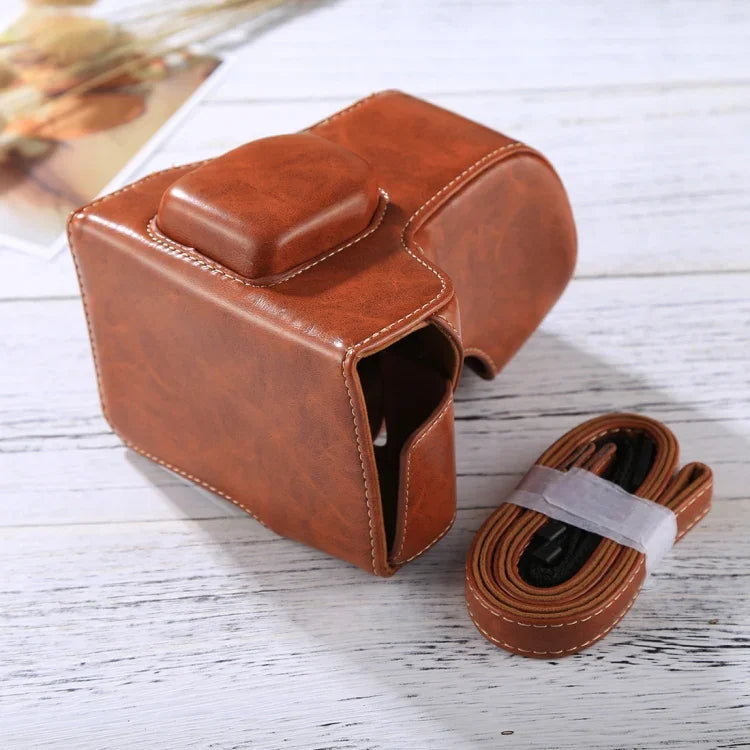 Bolsa de Couro PU para Câmara com Corpo Inteiro e Alça para FUJIFILM XT10 / XT20 (Objetiva 16-50mm / 18-55mm), Para FUJI XT10, Para FUJI XT10