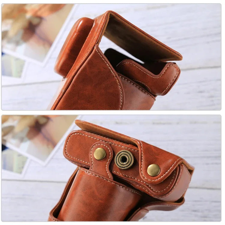 Bolsa de Couro PU para Câmara com Corpo Inteiro e Alça para FUJIFILM XT10 / XT20 (Objetiva 16-50mm / 18-55mm), Para FUJI XT10, Para FUJI XT10