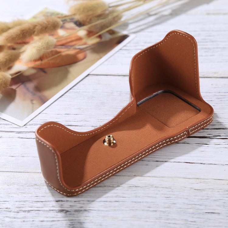 Base de Estojo Metade para Câmara em Couro PU com Rosca de 1/4 polegada para Sony A7S2 / A7R2 / A7K2 / A7 II