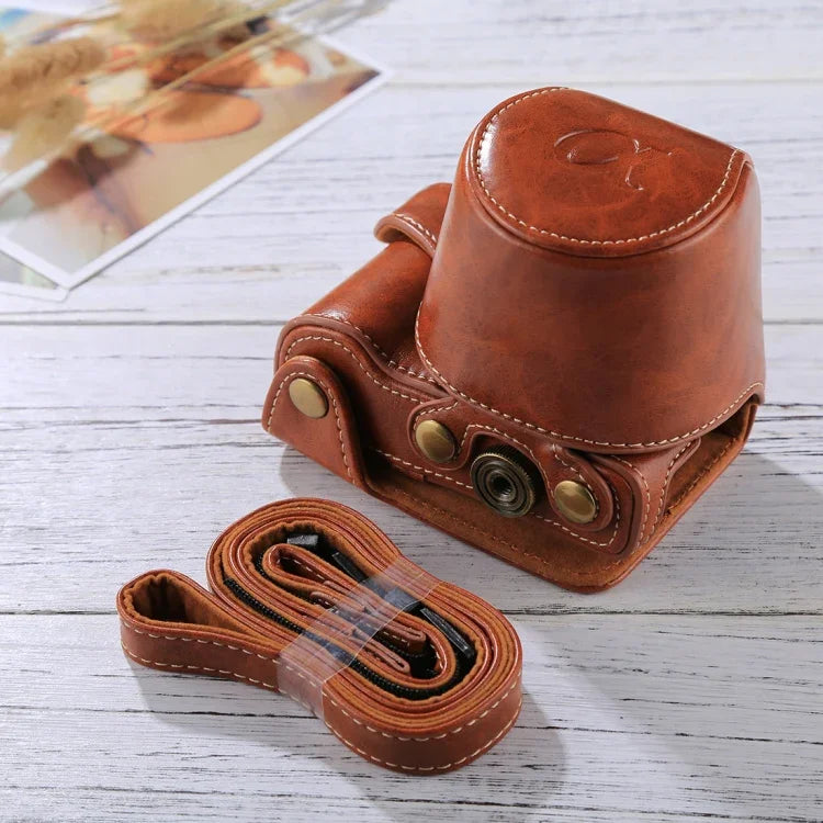 Bolsa de Capa Completa para Câmara em Pele PU com Correia para Sony A5100 / A5000 / NEX-3N (Lente 16-50mm / 40.5mm), Para Sony A5000, Para A5100