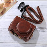 Bolsa de Couro PU para Câmara com Corpo Inteiro e Alça para Canon PowerShot G7 X Mark II, Para Canon PowerShot G7 X Mark II, Para G7X Mark II, Para G7X II