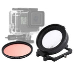 Lente Macro JSR 58mm 16X + Filtro de Lente Vermelho para Mergulho com Tampa + Anel Adaptador de Filtro + Cordão + Pano de Limpeza para GoPro HERO6 /5 Caixa de Mergulho, Para HERO6 /5