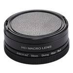 Lente Macro JSR 58mm 16X + Filtro de Lente Vermelho para Mergulho com Tampa + Anel Adaptador de Filtro + Cordão + Pano de Limpeza para GoPro HERO6 /5 Caixa de Mergulho, Para HERO6 /5