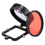 Lente Macro JSR 58mm 16X + Filtro de Lente Vermelho para Mergulho com Tampa + Anel Adaptador de Filtro + Cordão + Pano de Limpeza para GoPro HERO6 /5 Caixa de Mergulho, Para HERO6 /5