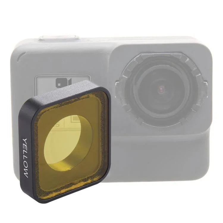 Filtro de Lente Colorido Snap-on para GoPro HERO6 /5, Cor Amarela, Cor Vermelha
