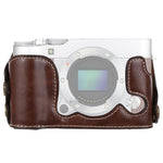 Base de Estojo Metade de Câmara em Pele PU com Rosca 1/4 polegadas para FUJIFILM X-A3 / X-A10, Para FUJIFILM XA3