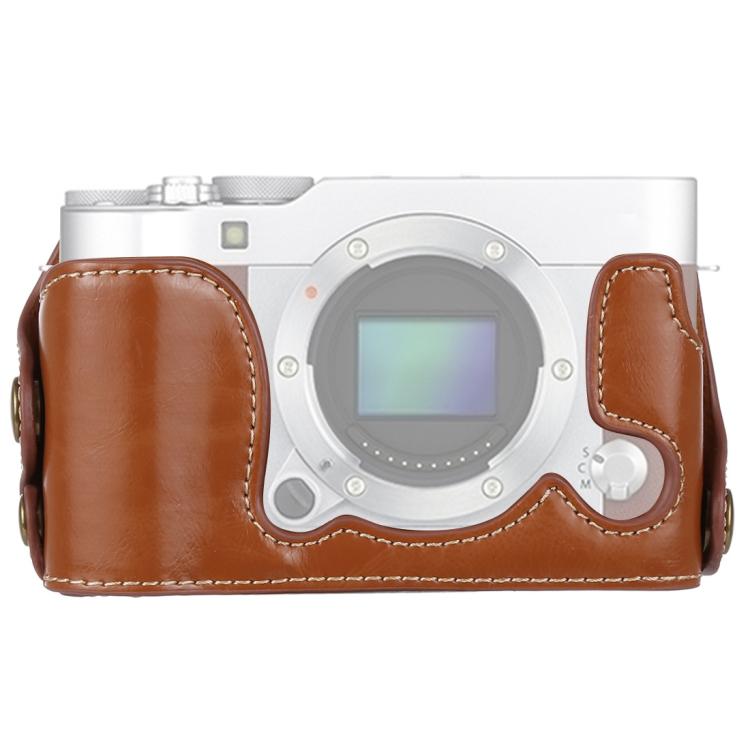 Base de Estojo Metade de Câmara em Pele PU com Rosca 1/4 polegadas para FUJIFILM X-A3 / X-A10, Para FUJIFILM XA3