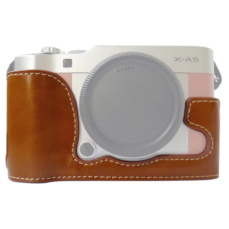 Base de Capa Metade para Câmara em Pele PU com Rosca 1/4 polegadas para FUJIFILM X-A5 / X-A20, Para FUJIFILM XA5