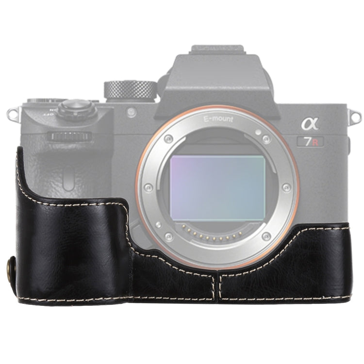 Base de Capa Metade para Câmara em Pele PU com Rosca 1/4 polegadas para Sony ILCE-A9 / A9 / A7RIII, Para Sony A9