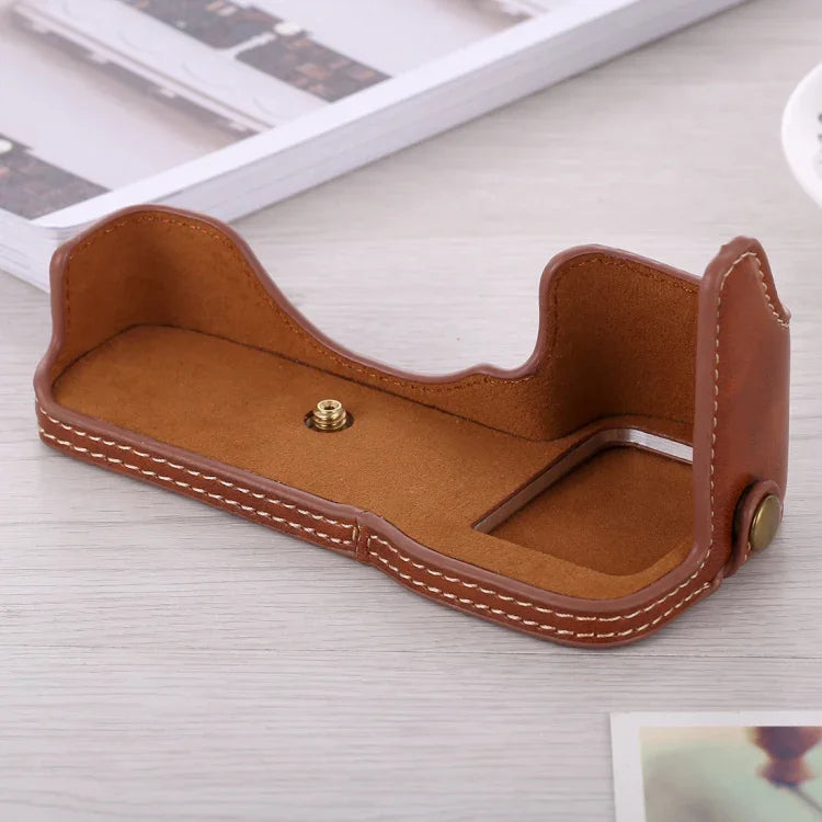 Base de Capa Metade para Câmara em Pele PU com Rosca 1/4 polegadas para Sony ILCE-A9 / A9 / A7RIII, Para Sony A9