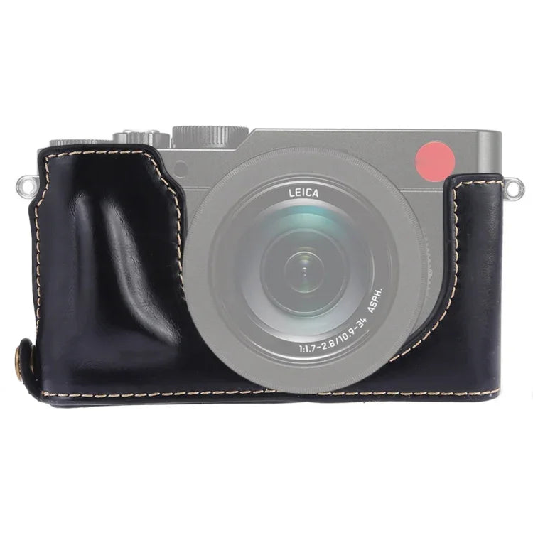 Base de Capa Metade para Câmara em Pele PU com Rosca 1/4 polegadas para Leica DLUX TYP 109, Para Leica D109, Para Leica D901