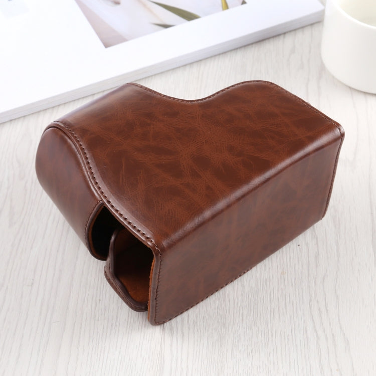 Capa Completa para Câmara em Pele PU com Alça para Sony A6400 / ILCE-A6400, Para Sony A6400