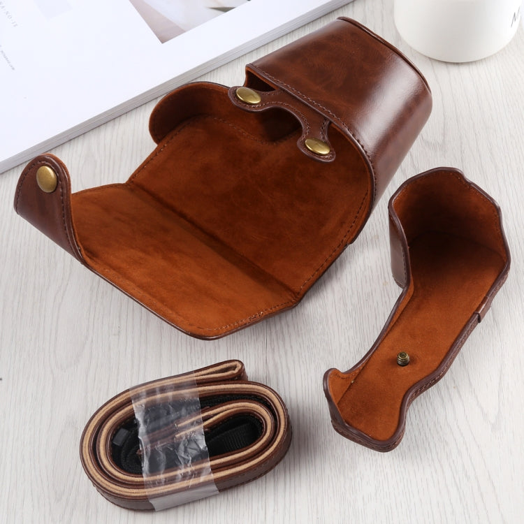 Capa Completa para Câmara em Pele PU com Alça para Sony A6400 / ILCE-A6400, Para Sony A6400