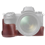 Base de Capa Metade para Câmara em Pele PU com Rosca 1/4 polegadas para Nikon Z6 / Z7, Para Nikon Z6