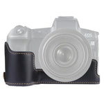 Base de Capa Metade para Câmara em Pele PU com Rosca 1/4 polegadas para Canon EOS R, Para Canon R