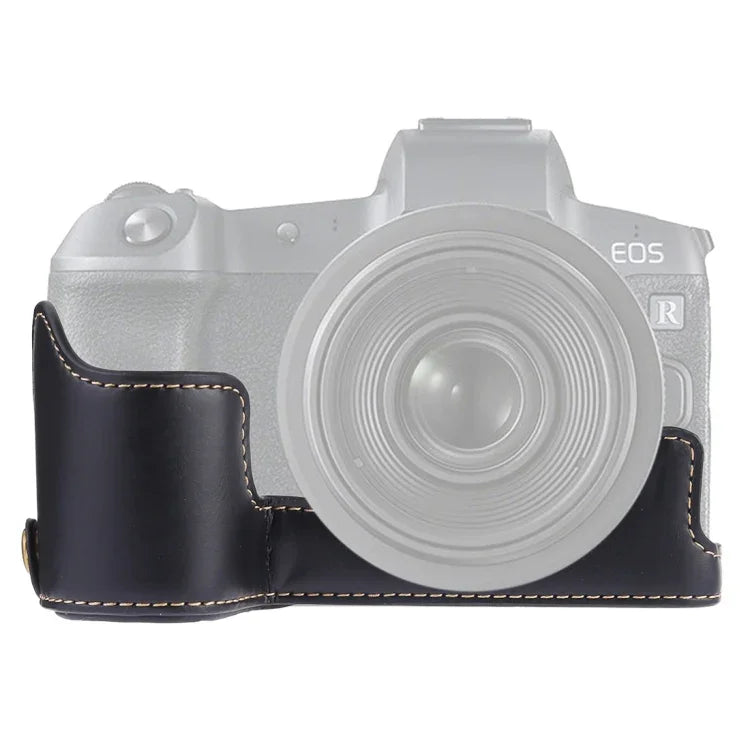 Base de Capa Metade para Câmara em Pele PU com Rosca 1/4 polegadas para Canon EOS R, Para Canon R