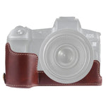 Base de Capa Metade para Câmara em Pele PU com Rosca 1/4 polegadas para Canon EOS R, Para Canon R