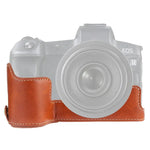 Base de Capa Metade para Câmara em Pele PU com Rosca 1/4 polegadas para Canon EOS R, Para Canon R