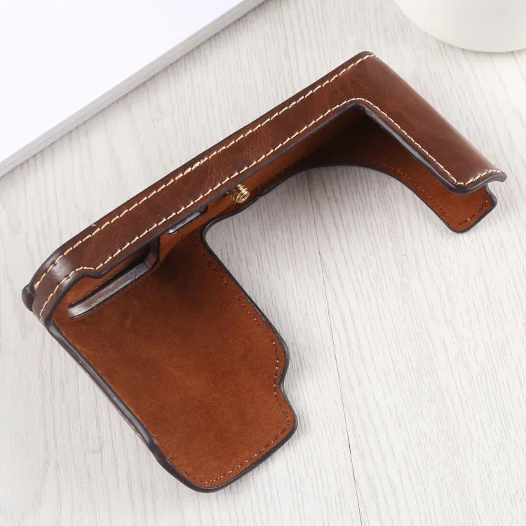 Base de Capa Metade para Câmara em Pele PU com Rosca 1/4 polegadas para Leica TL (Typ 701), Para Leica T701