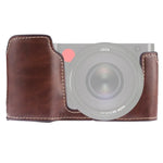 Base de Capa Metade para Câmara em Pele PU com Rosca 1/4 polegadas para Leica TL (Typ 701), Para Leica T701