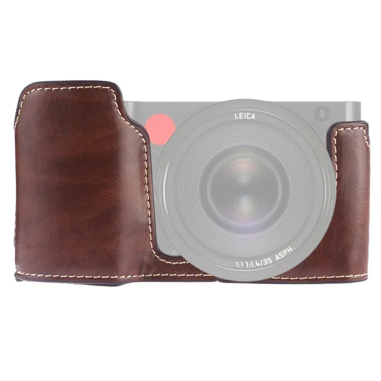 Base de Capa Metade para Câmara em Pele PU com Rosca 1/4 polegadas para Leica TL (Typ 701), Para Leica T701