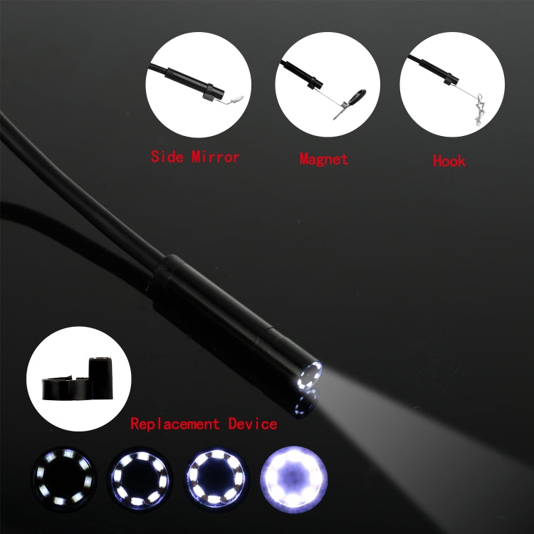 Endoscópio de Inspeção P20 com Ecrã de 4,3 Polegadas HD1080P, 8 LEDs, Comprimento: 2m, Diâmetro da Lente: 8mm, Cabo Rígido, Comprimento: 2m, Cabo Rígido
