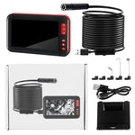 Endoscópio de Inspeção P20 com Ecrã de 4,3 Polegadas HD1080P, 8 LEDs, Comprimento: 2m, Diâmetro da Lente: 8mm, Cabo Rígido, Comprimento: 2m, Cabo Rígido