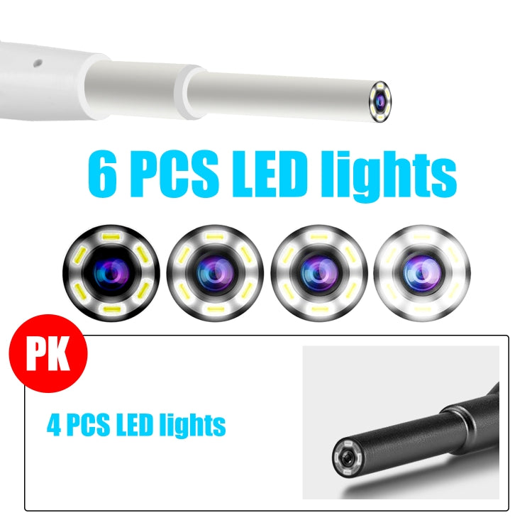 Endoscópio Visual C01 com Ecrã de 4,3 Polegadas HD1080P, Colher Auricular, 6 LEDs, Diâmetro: 3,9mm, C01 3,9mm