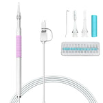 Ferramenta Visual HD de 1,3 Milhões para Limpeza de Cera Auricular I98 com 6 LEDs, Diâmetro da Lente: 5,5mm
