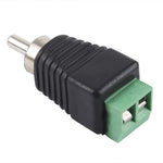 Adaptador Conector DC para RCA Macho, DC para RCA Macho