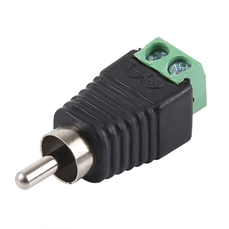 Adaptador Conector DC para RCA Macho, DC para RCA Macho