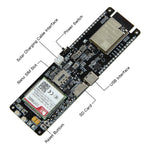 Módulo de Desenvolvimento de Carregamento Solar com Suporte de Bateria 18560 WiFi Bluetooth, T-SIM7000G