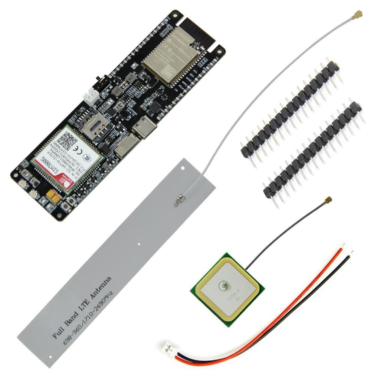 Módulo de Desenvolvimento de Carregamento Solar com Suporte de Bateria 18560 WiFi Bluetooth, T-SIM7000G