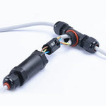 Conector de Cabo Tipo T de 3 Pinos IP68 Impermeável XY25, XY25(T3)