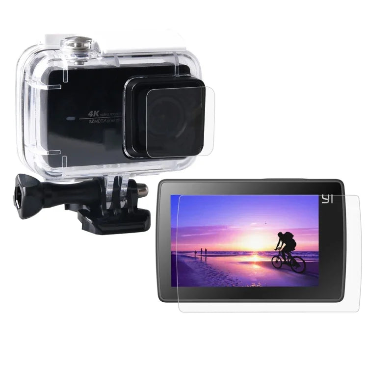 Protetor de Ecrã LCD Ultra Claro + Filme Protetor de Lente de Vidro para Câmara Xiaomi Xiaoyi II 4K
