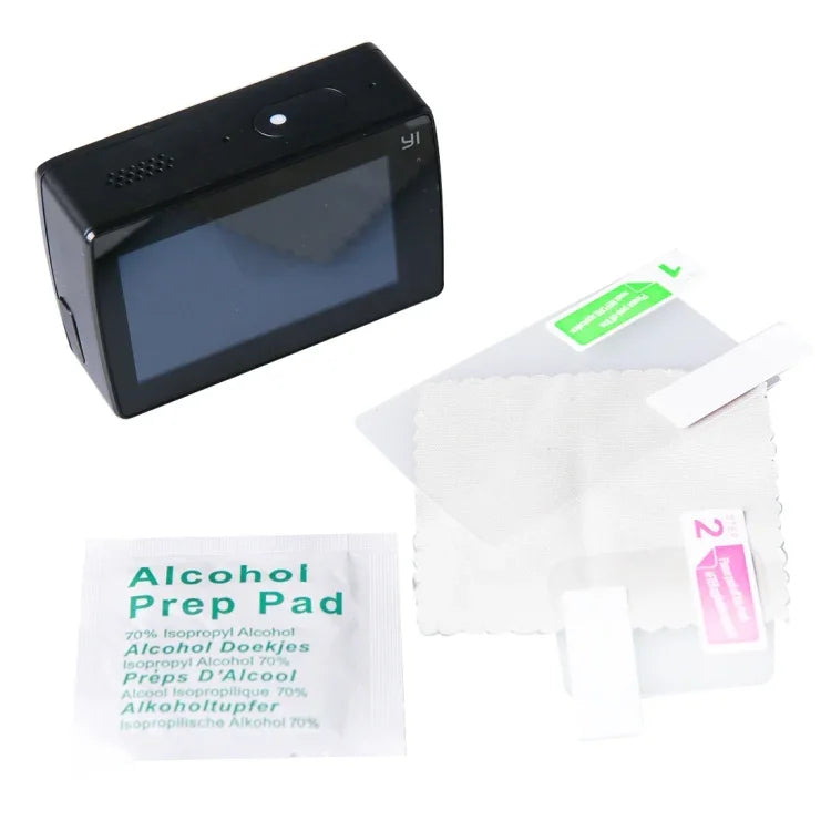 Protetor de Ecrã LCD Ultra Claro + Filme Protetor de Lente de Vidro para Câmara Xiaomi Xiaoyi II 4K