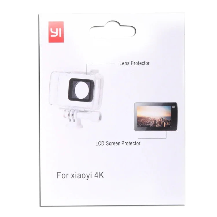 Protetor de Ecrã LCD Ultra Claro + Filme Protetor de Lente de Vidro para Câmara Xiaomi Xiaoyi II 4K