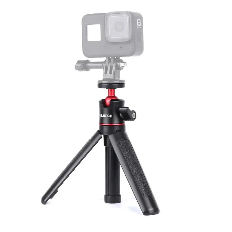 Suporte Multifuncional Dobrável RUIGPRO para Tripé, Monopé Selfie com Cabeça de Bola para GoPro, Insta360, DJI e Outras Câmaras de Ação, Tripé Monopé