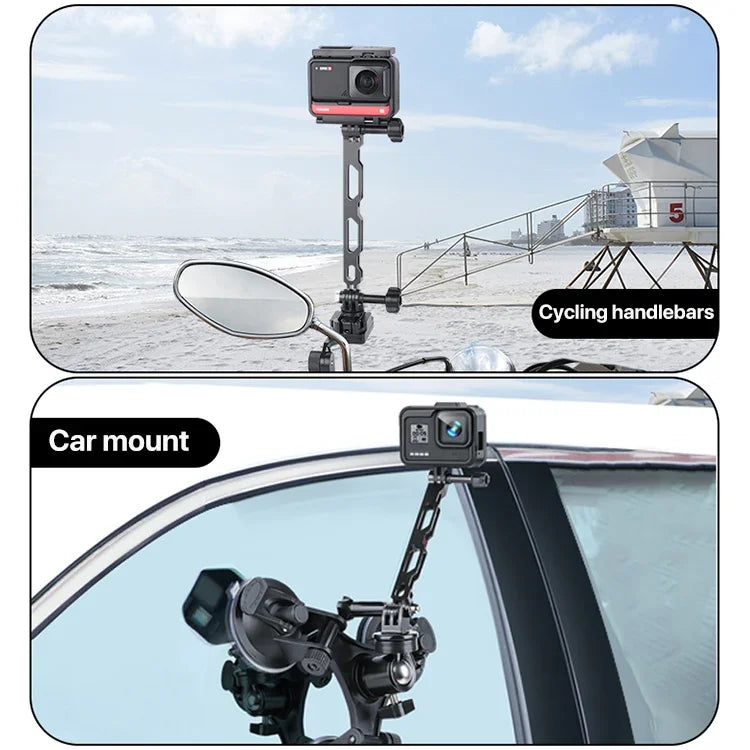 Braço Extensor de Alumínio para Punho para GoPro, Insta360, DJI e Outras Câmaras de Ação