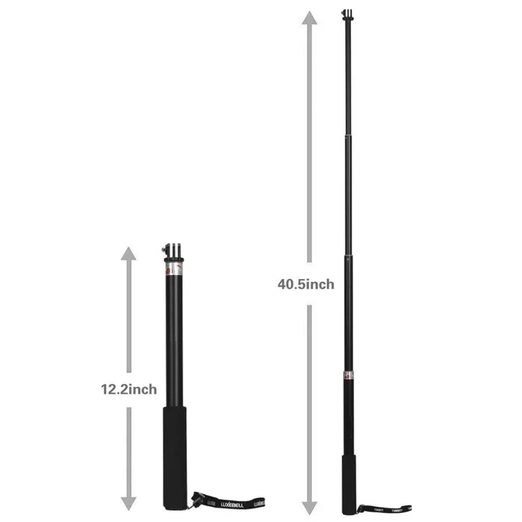 Selfie Stick Universal em Liga de Alumínio com Adaptador, Comprimento: 25-75cm, Comprimento: 25-75cm