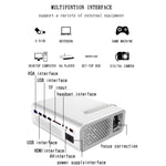 YG520 Projetor LCD HD 1800 Lumens, Altifalante Integrado, Suporta Leitura de Disco U, Disco Rígido Móvel, Cartão SD, AV para DVD, Box, Versão Standard