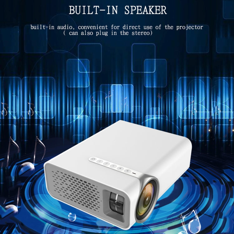 YG520 Projetor LCD HD 1800 Lumens, Altifalante Integrado, Suporta Leitura de Disco U, Disco Rígido Móvel, Cartão SD, AV para DVD, Box, Versão Standard