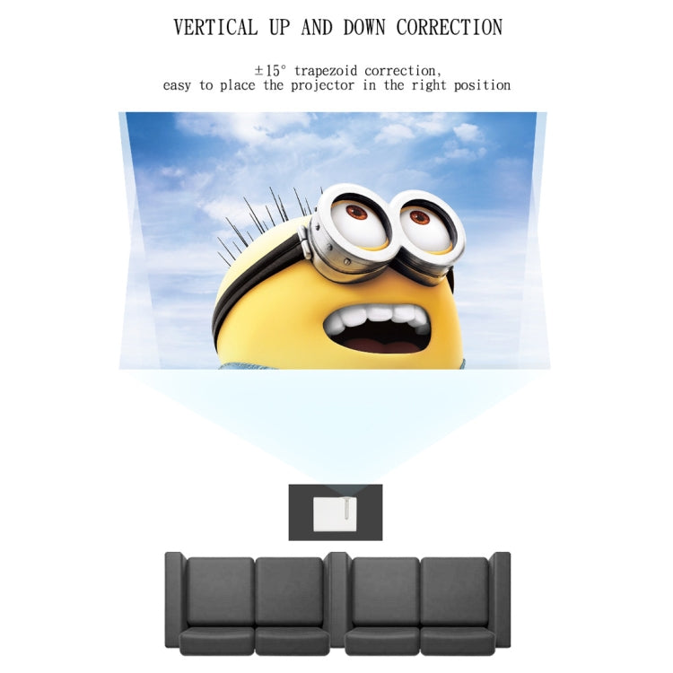 YG520 Projetor LCD HD 1800 Lumens, Altifalante Integrado, Suporta Leitura de Disco U, Disco Rígido Móvel, Cartão SD, AV para DVD, Box, Versão Standard