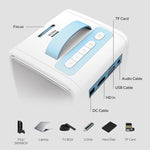 W-S1 Projetor de Vídeo Infantil 10W 30 Lumens Tecnologia LCD HD 1080P, Suporta AV / USB / Mini Cartão SD / HDMI / Áudio