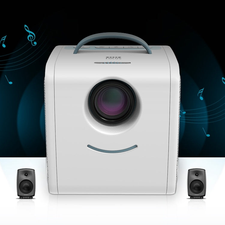 W-S1 Projetor de Vídeo Infantil 10W 30 Lumens Tecnologia LCD HD 1080P, Suporta AV / USB / Mini Cartão SD / HDMI / Áudio