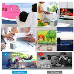 W-S1 Projetor de Vídeo Infantil 10W 30 Lumens Tecnologia LCD HD 1080P, Suporta AV / USB / Mini Cartão SD / HDMI / Áudio