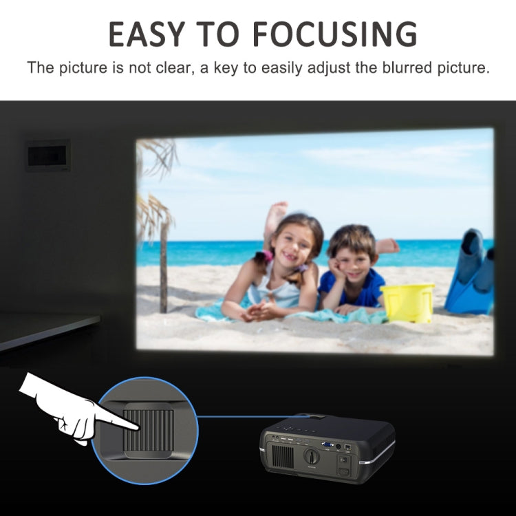 DH-A10 Projetor Inteligente HD 5,8 polegadas LCD 4200 Lumens 1280 x 800P com Comando à Distância, Sistema Android 6.0, Suporta WiFi, Bluetooth, HDMIx2, USBx2, VGA, AV IN/RCA, RJ45, LAN
